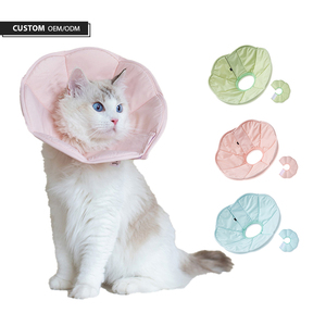 <span class=keywords><strong>Collier</strong></span> Élizabetain Ajustable pour Grand <span class=keywords><strong>Chat</strong></span>, <span class=keywords><strong>Collier</strong></span> Élégant pour Chien, Coque de Protection Durable et Douce pour Animaux avec Rivets, Aide à Empêcher de Lécher les Plaies Post-Opératoires - Product Image 1