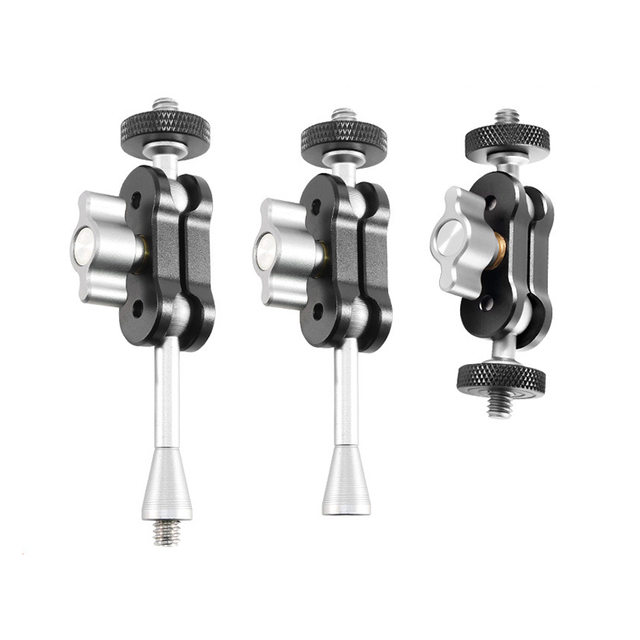 Takenoken 1/4 Inch Screw Aluminum Ball Mount Arm Camera Extension Mount Bar for DSLR Action Sports Cameras Magic Arm Fill Light
