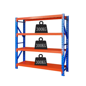 Estantería de Almacén de Acero Laminado en Frío, Resistente, de 4 Niveles, Ajustable, Sin Pernos, de Gran Capacidad de Carga, Apilable - Product Image 1