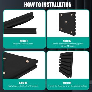 Các tấm tường bọt âm thanh mật độ cao đục lỗ mới được sử dụng để giảm tiếng ồn trong rạp hát gia đình - Product Image 6