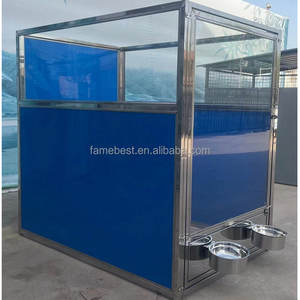 Paslanmaz çelik 304 Kennels yükseltilmiş köpek kulübesi cam kapi - Product Image 3