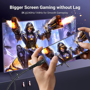 <span class=keywords><strong>Cable</strong></span> USB C DisplayPort de alta calidad, <span class=keywords><strong>cable</strong></span> trenzado bidireccional de 16K para proyector de teléfono móvil portátil, <span class=keywords><strong>Cable</strong></span> 8K 60Hz DP tipo C - Product Image 5
