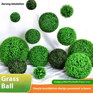 Milan moderne PE vert herbe mousse boules intérieur/extérieur bureau décor artificiel Eucalyptus pin <span class=keywords><strong>lierre</strong></span> fleurs en plastique pour - Product Image 2