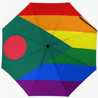 Parapluie entièrement automatique de haute qualité, imprimé du drapeau national de l'Éswatini, style créatif, sélection de cadeaux de fêtes authentiques