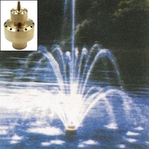 Accesorios de fuente de latón de cobre, doble capa brillante, columna de flores, cabezal de fuente de <span class=keywords><strong>dos</strong></span> capas, boquilla de fuegos artificiales de baile - Product Image 2