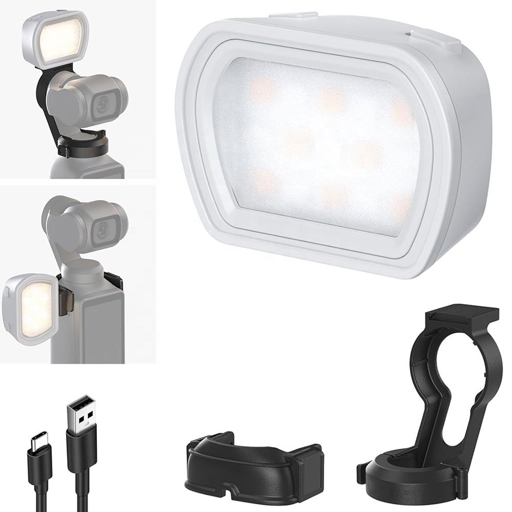 200mAh Adjustable Brightness Portable Photographic Lighting Action Camera Accessory Magnetic Mini LED Fill Light for DJI Pocket3