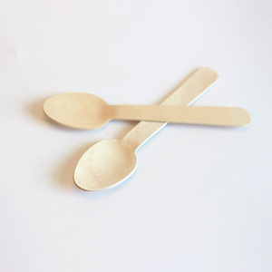 ช้อนไม้ธรรมชาติสำหรับรับประทานอาหารแบบใช้แล้วทิ้งสำหรับมื้ออาหารความยาว160มม. เป็นมิตรกับสิ่งแวดล้อมสำหรับเค้กสำหรับงานเลี้ยง - Product Image 3