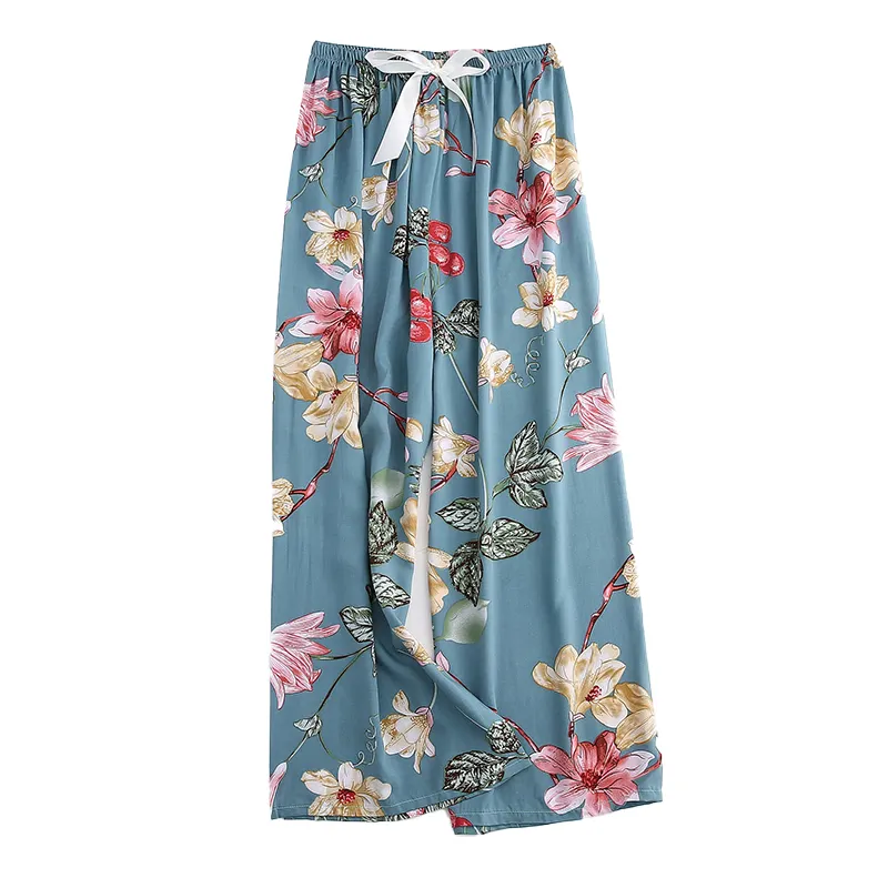 Loose wide leg Trousers floral printed maternity trousers Plus Size Custom Women Pajama Pants