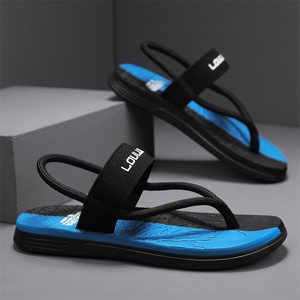 Tongs pour hommes à semelle souple, sandales d'extérieur antidérapantes, chaussures de plage d'été, semelle intermédiaire en EVA, semelle extérieure en caoutchouc, design à bout ouvert - Product Image 2