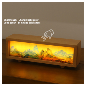 Lampe de table en bois avec cadre lumineux 3D Anime, haut-parleur, veilleuse pour enfants - Product Image 1