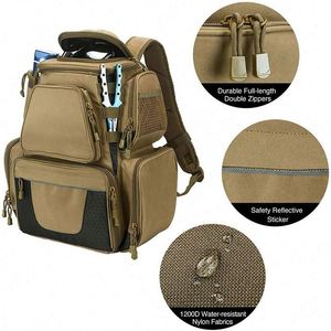 Échantillon gratuit, sac à dos de pêche de haute qualité, imperméable, en polyester, à deux couches, 30L, durable, pour l'extérieur - Product Image 3