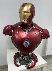 Statue Marvel MK3 Iron Man Réacteur <span class=keywords><strong>Arc</strong></span> Lumineux en Fibre de Verre Chromé Brillant pour Affichage de Bar à Thème Avengers - Product Image 6