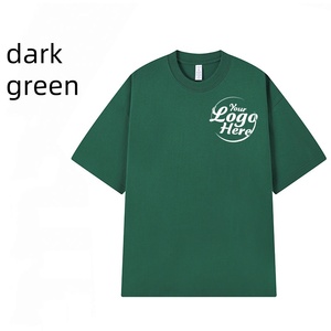 T-shirt à épaules lâches en pur coton peigné à la mode 230g T-shirt imprimé et brodé pour hommes - Product Image 4