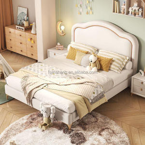 Cama de princesa Dream Girl JINS, estilo crema Simple moderno, madera cómoda para dormitorio, escuela, <span class=keywords><strong>Hotel</strong></span> y uso en apartamentos - Product Image 3