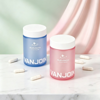 Bouteille en verre vide personnalisée de 120 ml, 150 ml, 180 ml, bleue, rose, ronde, pour pilules, capsules médicales, suppléments vitaminiques, bouteilles vides pour compléments nutritionnels
