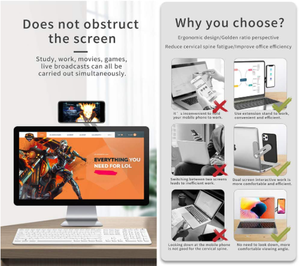 <span class=keywords><strong>Support</strong></span> Téléphone Magnétique Portable pour Ordinateur Portable, Extension <span class=keywords><strong>Double</strong></span> Écran, Accessoires pour Ordinateur Portable - Product Image 4