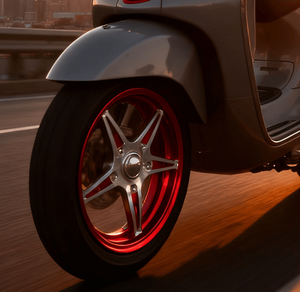 Roues de <span class=keywords><strong>moto</strong></span> CNC en aluminium pour Vespa - 12*3.0J Avant & Arrière Ajustement direct |   Adapté aux climats tropicaux et tempérés - Product Image 2