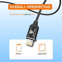 SOMIC TONE I8 Earphone Berkabel Sertifikasi MFI Earphone Digital dengan Pencahayaan Bass Stereo Headphone Berkabel Headset Game untuk iPhone
