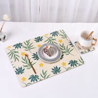 Vente en gros de sets de table en panneau dur lavable et imperméable à l'eau imprimés UV personnalisés sets de table en liège pour table à manger