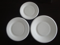Assiette jetable biodégradable en bagasse de 6 pouces, écologique, ondulée, ronde, imperméable, de qualité alimentaire, avec couvercle, pour les fêtes