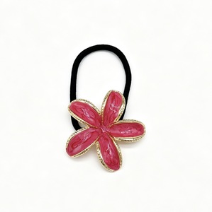 <b>Sweet</b> Blue <b>Flower</b> Resin Hair Clip Women Ponytail Holder High Quality Floral Hair Accessory Daily Use - Product Image 5
