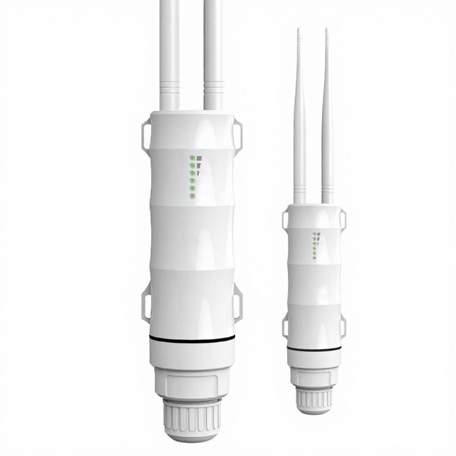 QTECH DLB 2 High Power 2 Antennas 2.4G/5G 300Mbps 7dBi Gain 300-500sqm Coverage WiFi Repeater