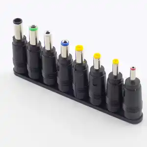 8 in 1 5.5X 2.1 MM DC power jack female plug adapter Connectors to 6.3 6.0 5.5 4.8 4.0 3.5 2.5 2.1 1.7 1.35 Male Tips adaptor