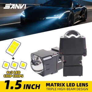 SANVI Low Price M5-3 62w 1.5 Inch Matrix <b>LED</b> Module Bi <b>Led</b> <b>Projector</b> Lens Headlights - Product Image 2