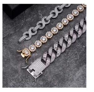 สร้อยคอเพชรโมอิสซาไนต์ทรงเอเมอรัลด์สไตล์ฮิปฮอป ความใสสูง เครื่องประดับหรูหราสำหรับผู้ชายและผู้หญิง แฟชั่นทันสมัย - Product Image 4