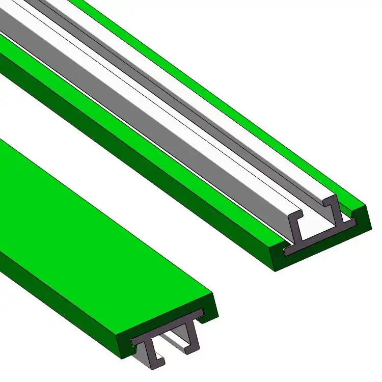 Rail de chaîne PE-HD Entretoises de chaîne de vol Uhmwpe Rail de guidage de profil en aluminium de chaîne en polyéthylène Upe
