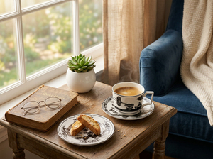 <span class=keywords><strong>Service</strong></span> de table vintage en porcelaine fine Chinoiserie Sauge Noire, assiette de présentation en céramique à motif floral rétro, tasse à café et bol en porcelaine pour hôtel - Product Image 3