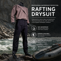 Combinaison étanche professionnelle ODM&OEM avec fermeture éclair sur la poitrine, coupe ergonomique pour adultes, kayak et entraînement de sauvetage aquatique