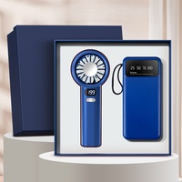 Ventilador de Mano Recargable Portátil, Banco de Energía 2 en 1, Material de Papel, Impresión UV, Logotipo Personalizado, Opciones de Color, Regalo Corporativo