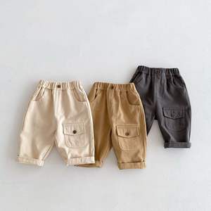 <span class=keywords><strong>Pantalon</strong></span> de survêtement unisexe quatre saisons respirant et souple en coton pour nouveau-né et enfant, style sport décontracté de haute qualité avec logo personnalisé - Product Image 5