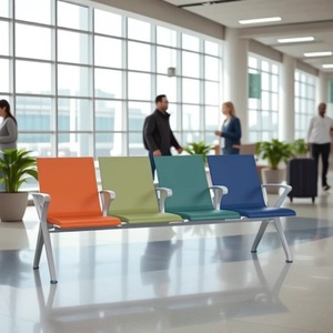 Sillas de Espera para Aeropuertos SSyou SD-806, Silla de Aleación de Aluminio con Pasamanos, Asientos Públicos - Product Image 1