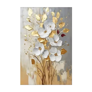 Quy Mô Lớn Trang Trí Nội Thất 3D Kết Cấu Vàng Hoa Sơn Handmade Acrylic Tác Phẩm Nghệ Thuật Trừu Tượng Tường Nghệ Thuật - Product Image 6