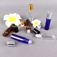 Botol Cairan Matte Roll On, Botol Gulung Hitam Kaca 10 Ml Roll On