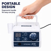 Ponceuse à Ongles Électrique 209K Micromoteur à Charbons Brossés 0-35000 tr/min Polisseuse Manucure Pédicure Grand Écran Outil de Bureau