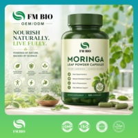 Capsules de poudre de feuilles de Moringa OEM ODM, complément alimentaire végétalien super-alimentaire pour le bien-être quotidien et le soutien énergétique, marque privée