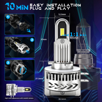 Bombilla CST H11B de Nuevo Diseño, 80W, 8000LM, 6500K, Luz Alta y Baja, DC 12V, Reemplazo IP68, Conexión Directa, Canbus, Faro LED para Auto