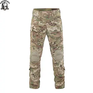 SINAIRSOFT Tactical G3 Pantalones con rodilleras Multicam Pantalones de combate Caza Camuflaje Pantalones de entrenamiento