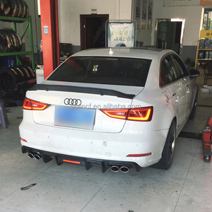 <span class=keywords><strong>K</strong></span> Style fibre de carbone voiture pare-chocs arrière lèvre Bodykit diffuseur becquet pour Audi A3 SLINE/S3 2014-2016 berline Version - Product Image 6