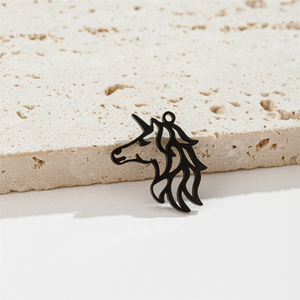 5 pz/lotto animali <span class=keywords><strong>unicorno</strong></span> in acciaio inossidabile romantici ciondoli a cavallo adorabili ciondoli per la creazione di gioielli fai da te fatti a mano - Product Image 6