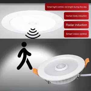 Downlight à LED avec capteur infrarouge radar à micro-ondes pour les escaliers et les couloirs d'hôtel Entrée Lumière d'extinction Passages - Product Image 4