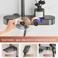 Mejor Vendido en Stock: Conjunto de Ducha Termostática con Teclado de Piano, 4 Modos, 4 Salidas, Rociador Suave, Cromado - El Favorito de Europa y América