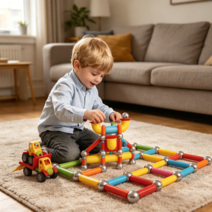 Eli Toys: Kit di Costruzione Magnetica in ABS, Giocattolo Educativo STEM Multi-Misura per Bambini - Product Image 2