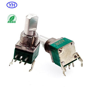 Potenciómetro estéreo de alta calidad para montaje en PCB de amplificador de sonido de fábrica, 6 pines, 1k 5k 10k 20K 50k 100k 1M ohmios con soporte - Product Image 3