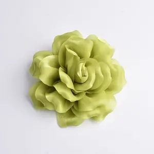 2024 15cm Factory Direct Diy Clothes Accessories Apparel Handmade Rose Brooch Chiffon Flower