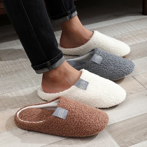 <span class=keywords><strong>Chaussons</strong></span> d'intérieur chauds en polaire Teddy pour femme, à bout fermé, semelle souple en daim, antidérapants et silencieux, pour l'hiver et l'automne - Product Image 5