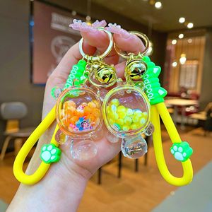 Internet-nổi tiếng sáng bong bóng hạt rùa cát lỏng chai Keychain PVC nổi tinh thể Mặt dây chuyền nhựa các cặp vợ chồng Ba lô - Product Image 4